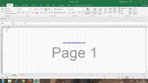 add pages to excel